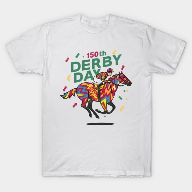 Derby Horse Racing 150th Derby Day May 4, 2024 T-Shirt by Pikalaolamotor